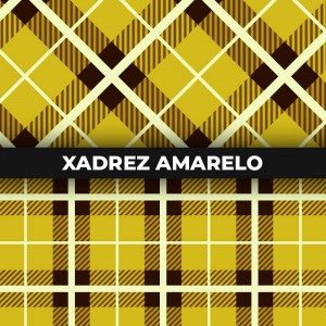 Background Amarelo Xadrez Fundo Quadriculado Textura Tecido