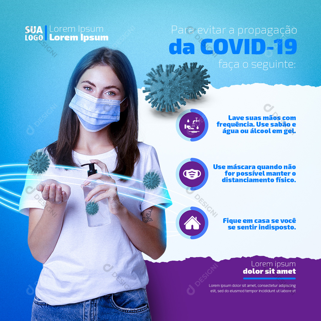 Covid-19 Corona Vírus Social Media Editável