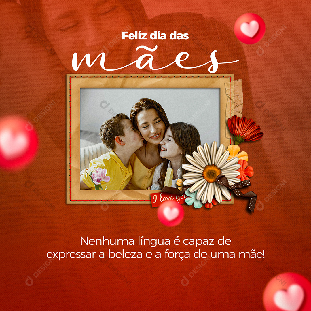 Feliz Dia das Mães Social Media PSD Editável