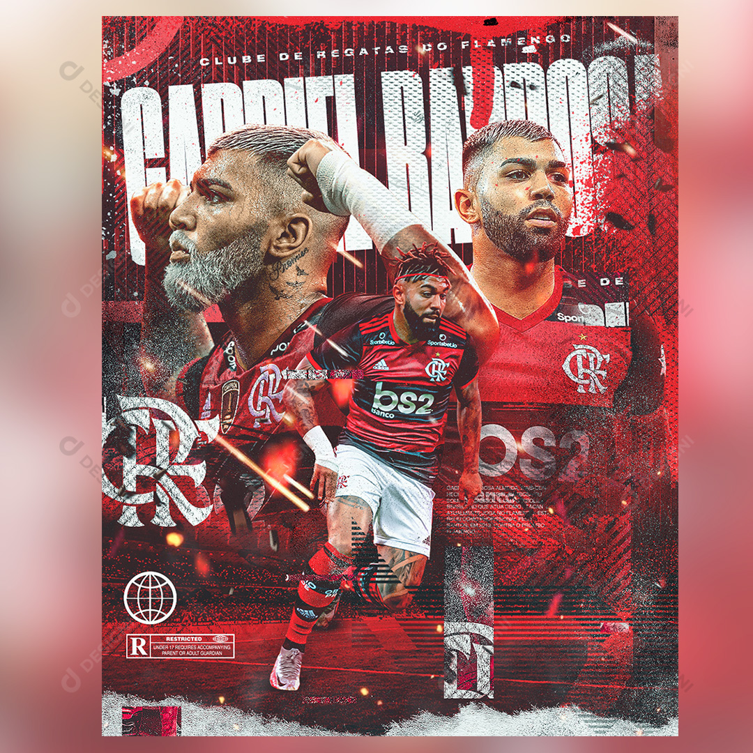 Flamengo Gabigol Futebol Social Media PSD Editável [download] - Designi
