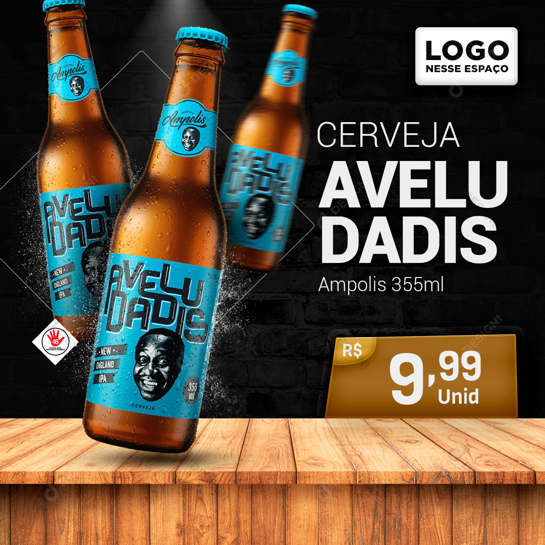Distribuidora Cerveja Aveludadis Social Media PSD Editável