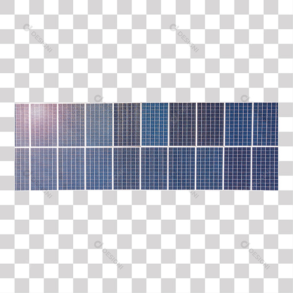 Placa Solar Vista de Cima PNG Transparente Sem Fundo