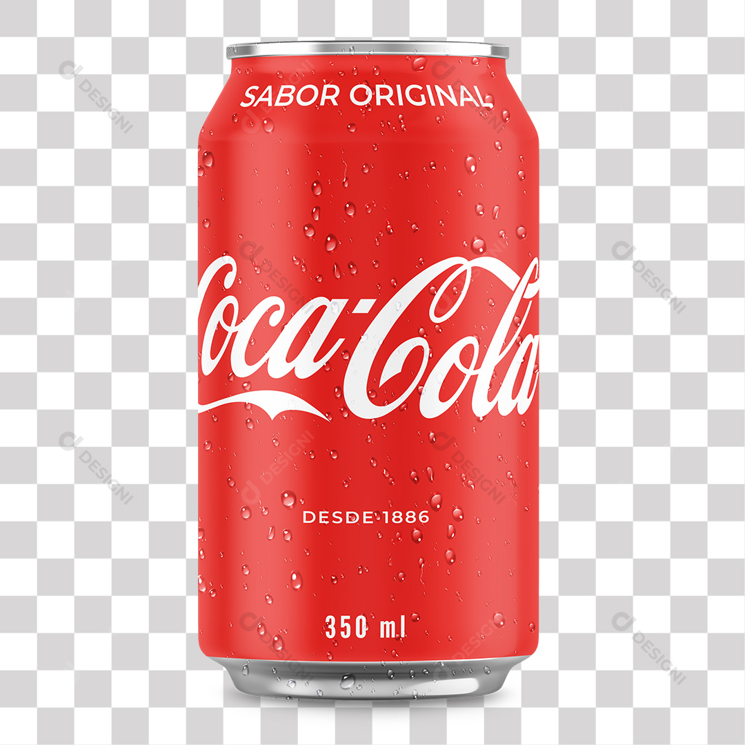 Lata de Coca Cola 350ML PNG Transparente Sem Fundo