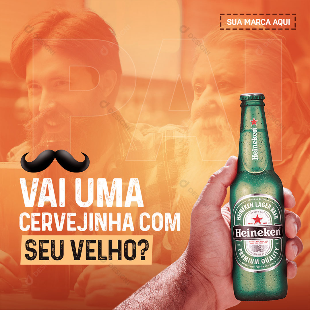 Cerveja Dia dos Pais Bares Bebidas Social Media PSD Editável