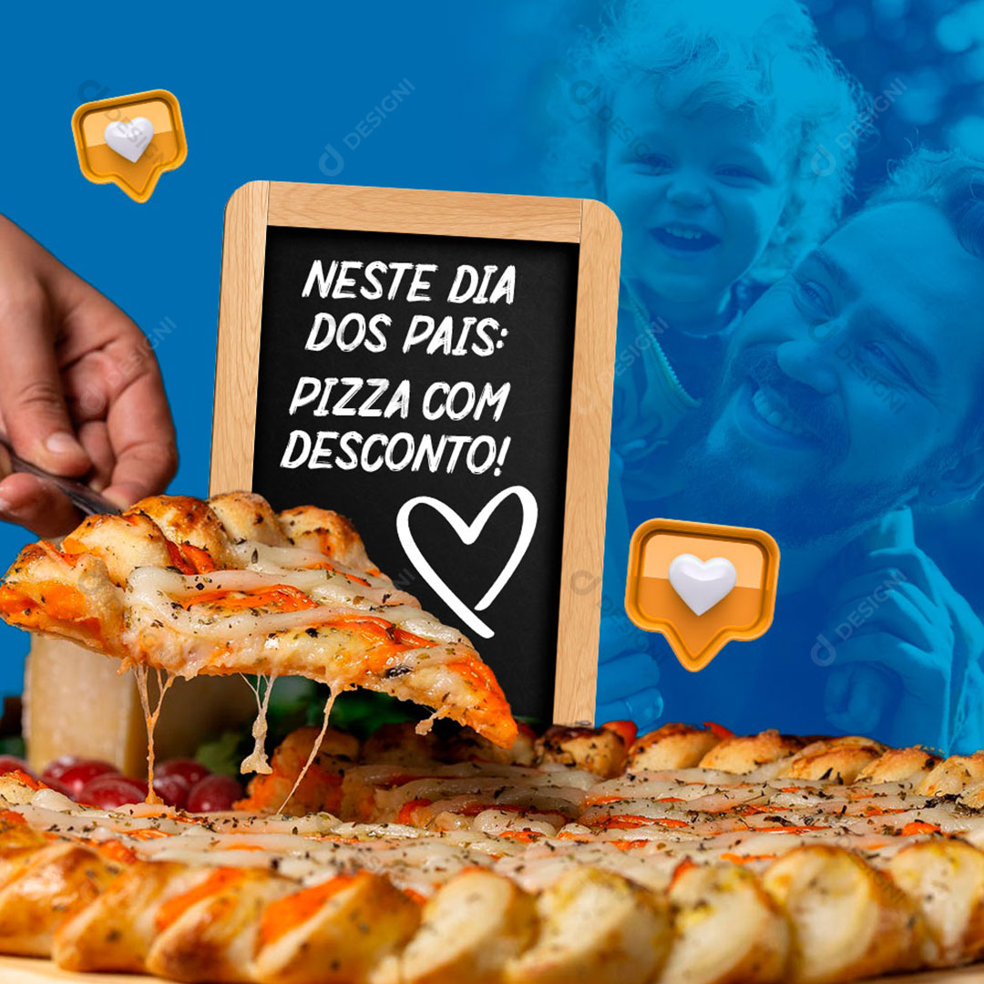 Pizzaria Nesse Dia dos Pais Pizza Com Desconto Social Media PSD