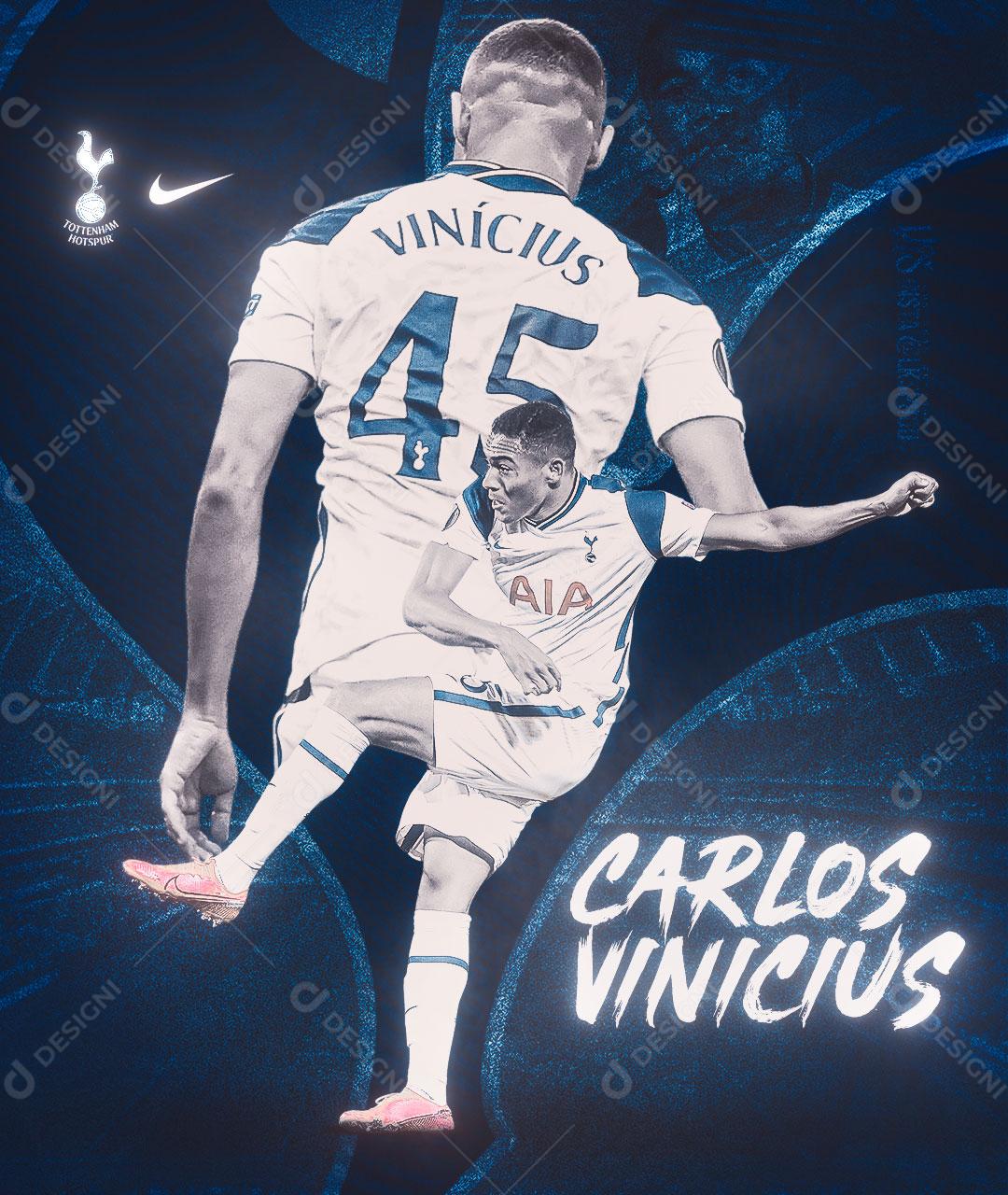 Flyer Jogador de Futebol Carlos Vinicius Social Media PSD Editável