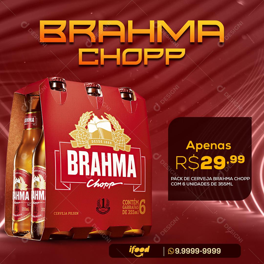 Cerveja Brahma Chopp R$ 49,99 Social Media PSD Editável