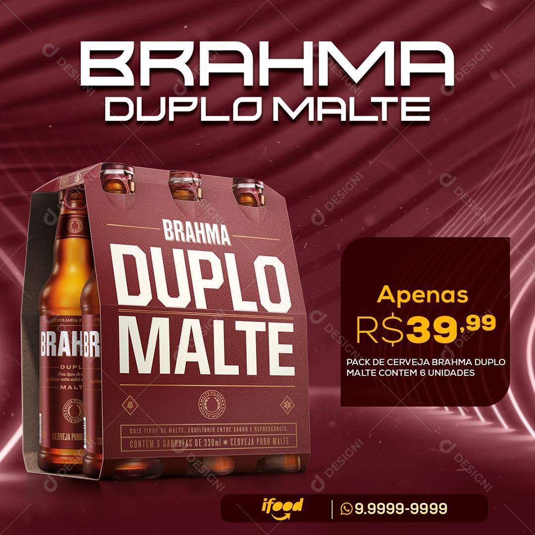 Cerveja Brahma Duplo Malte R$ 49,99 Social Media PSD Editável
