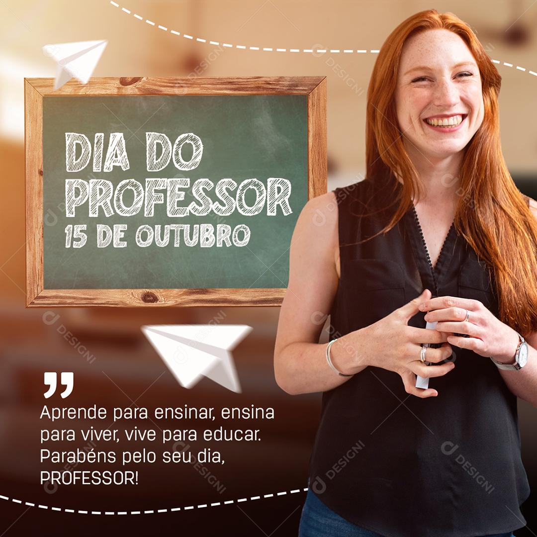 Social Media Dia do Professor Professores PSD Editáveis