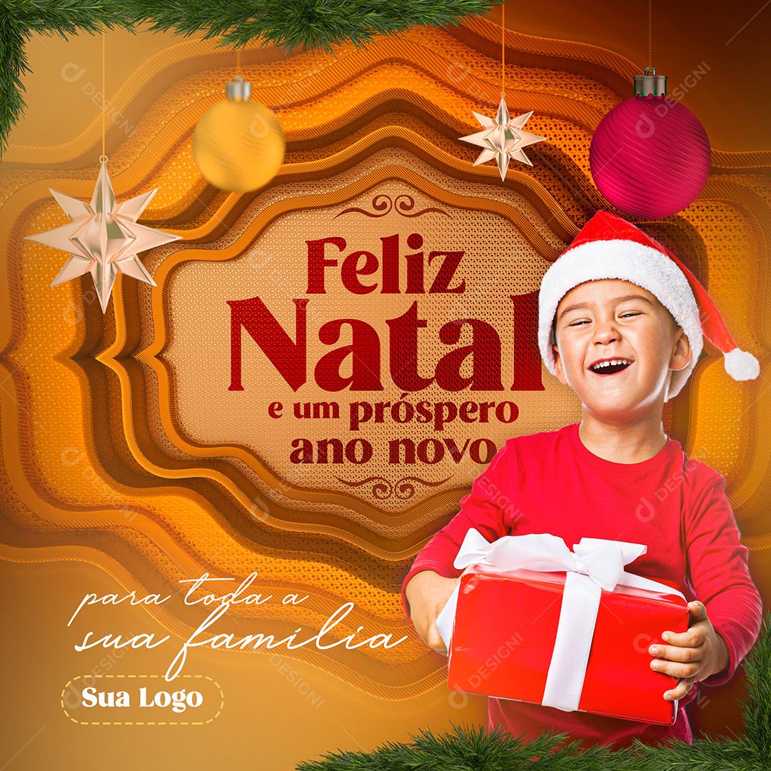 Post Feliz Natal E Um Próspero Ano Novo Social Media PSD Editável  [download] - Designi