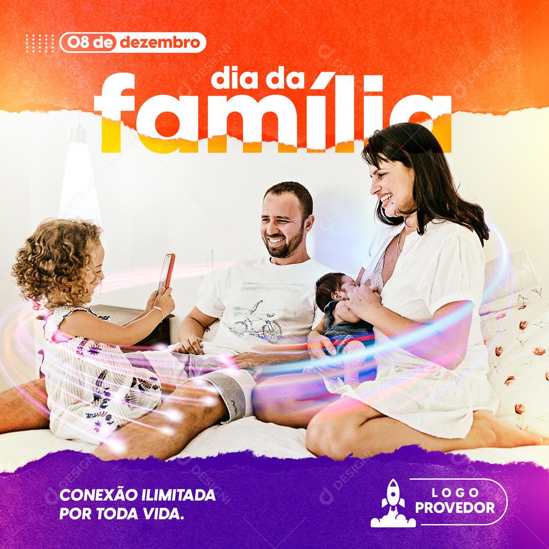 Dia Da Família Conexão Limitada Por Toda Vida Internet Social Media PSD Editável
