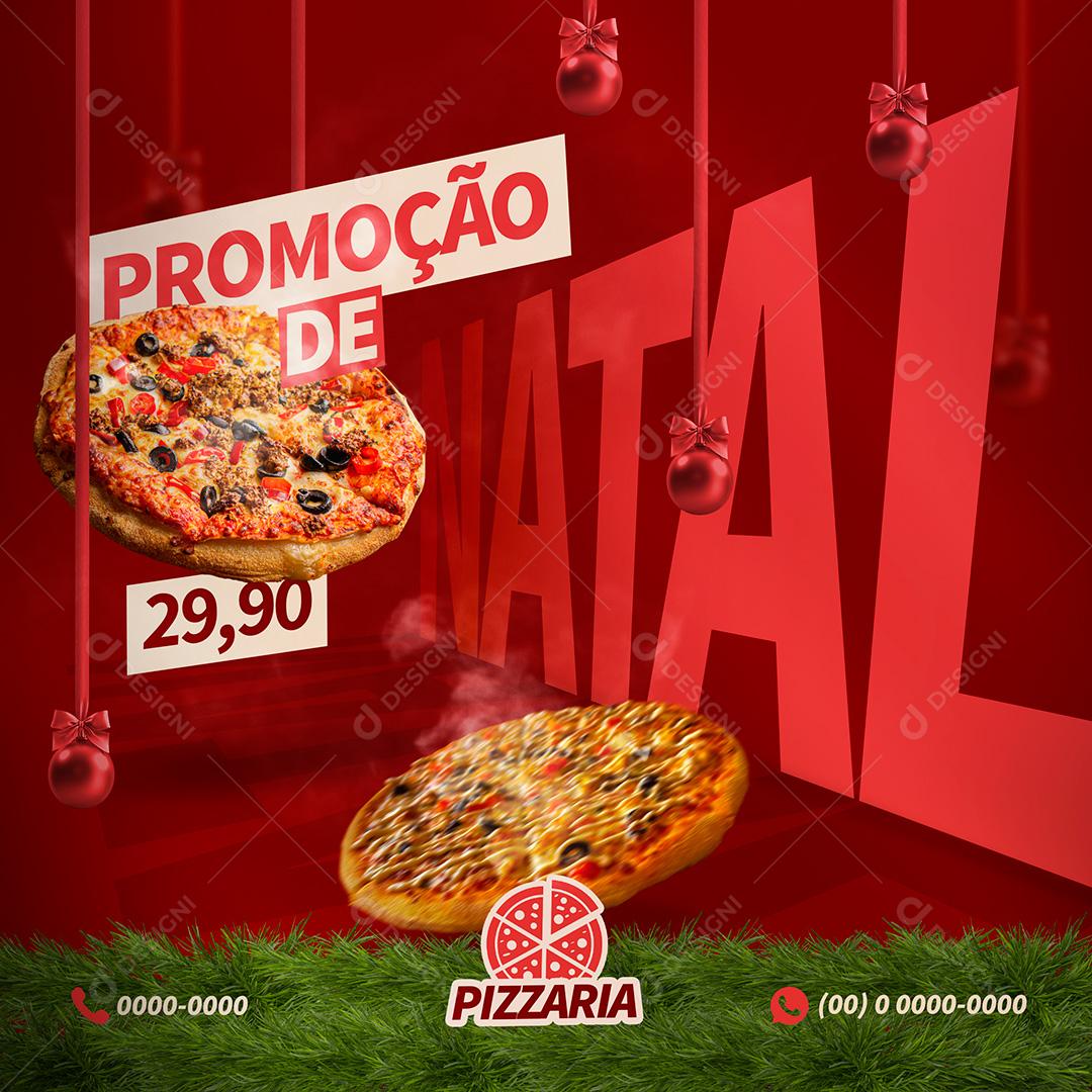 Post Pizzaria Promoção De Natal Social Media PSD Editável [download] -  Designi