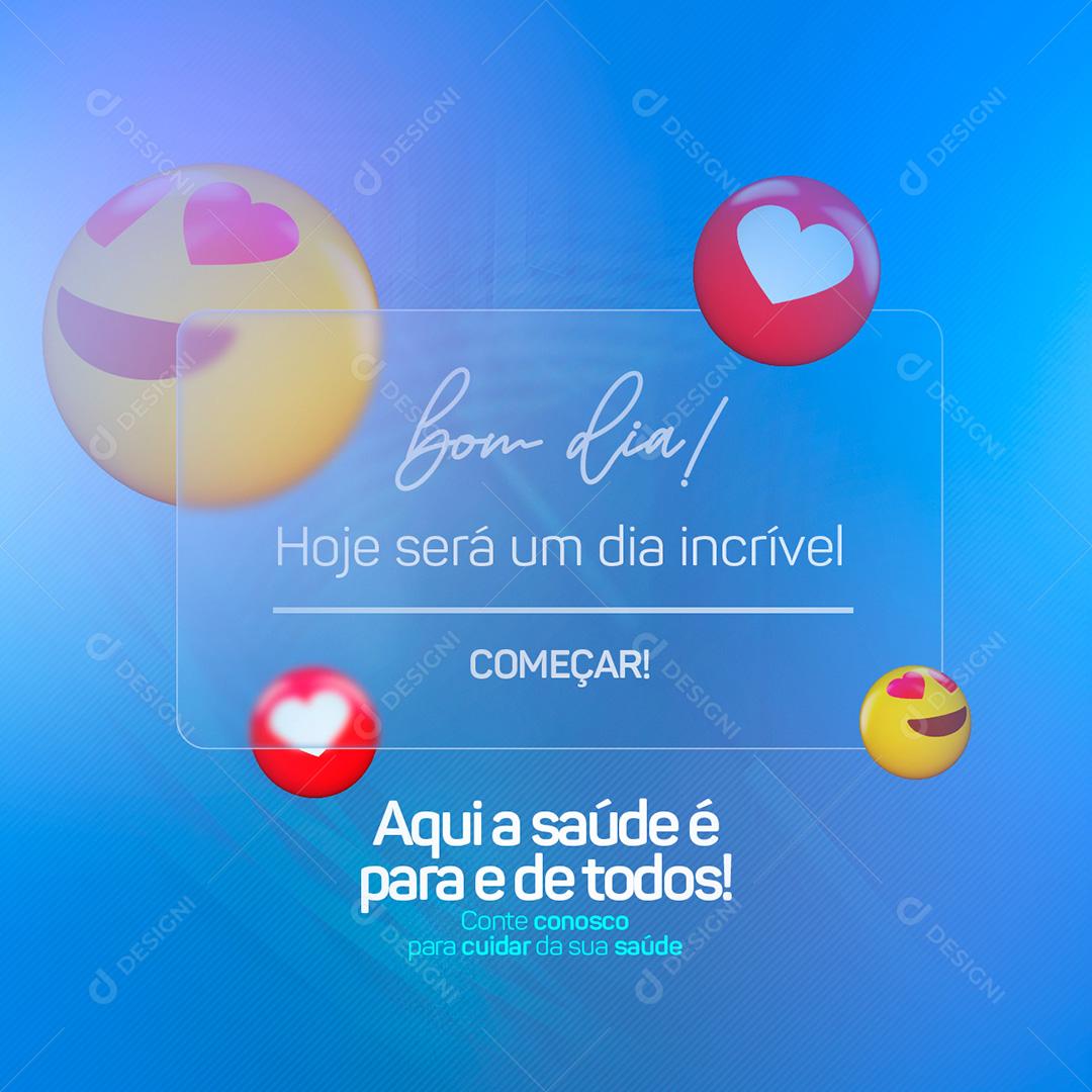 Clínica Bom Dia Aqui A saúde É Para E De Todos Social Media PSD Editável  [download] - Designi