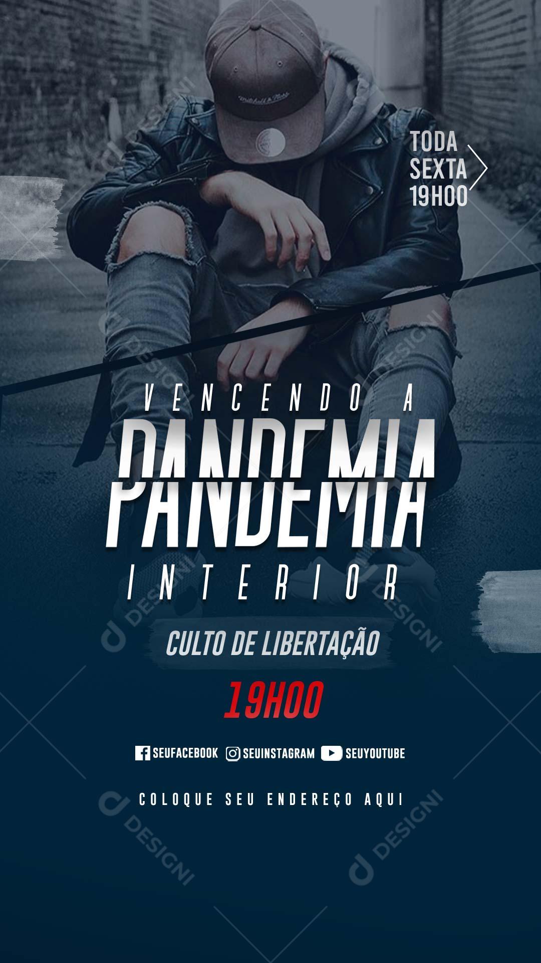 Vencendo A Pandemia Interior Story Social Media PSD Editável