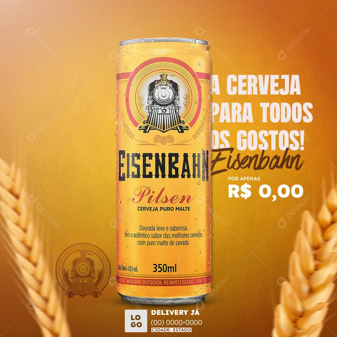 Cerveja Para Todos Os Gostos Eisenbah Social Media PSD Editável