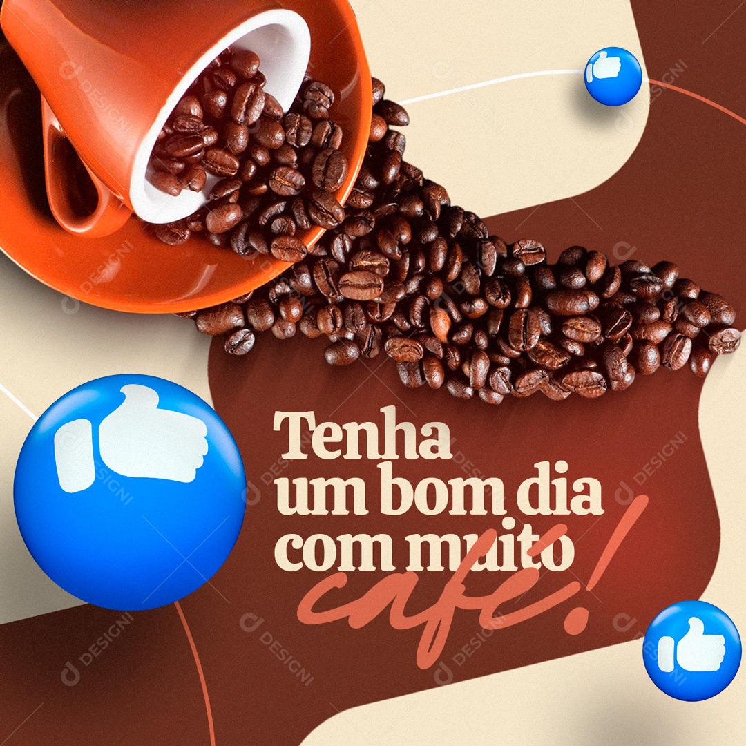 Social Media Tenha Um Bom Dia Com Muito Café Padaria 006PSD Editável  [download] - Designi