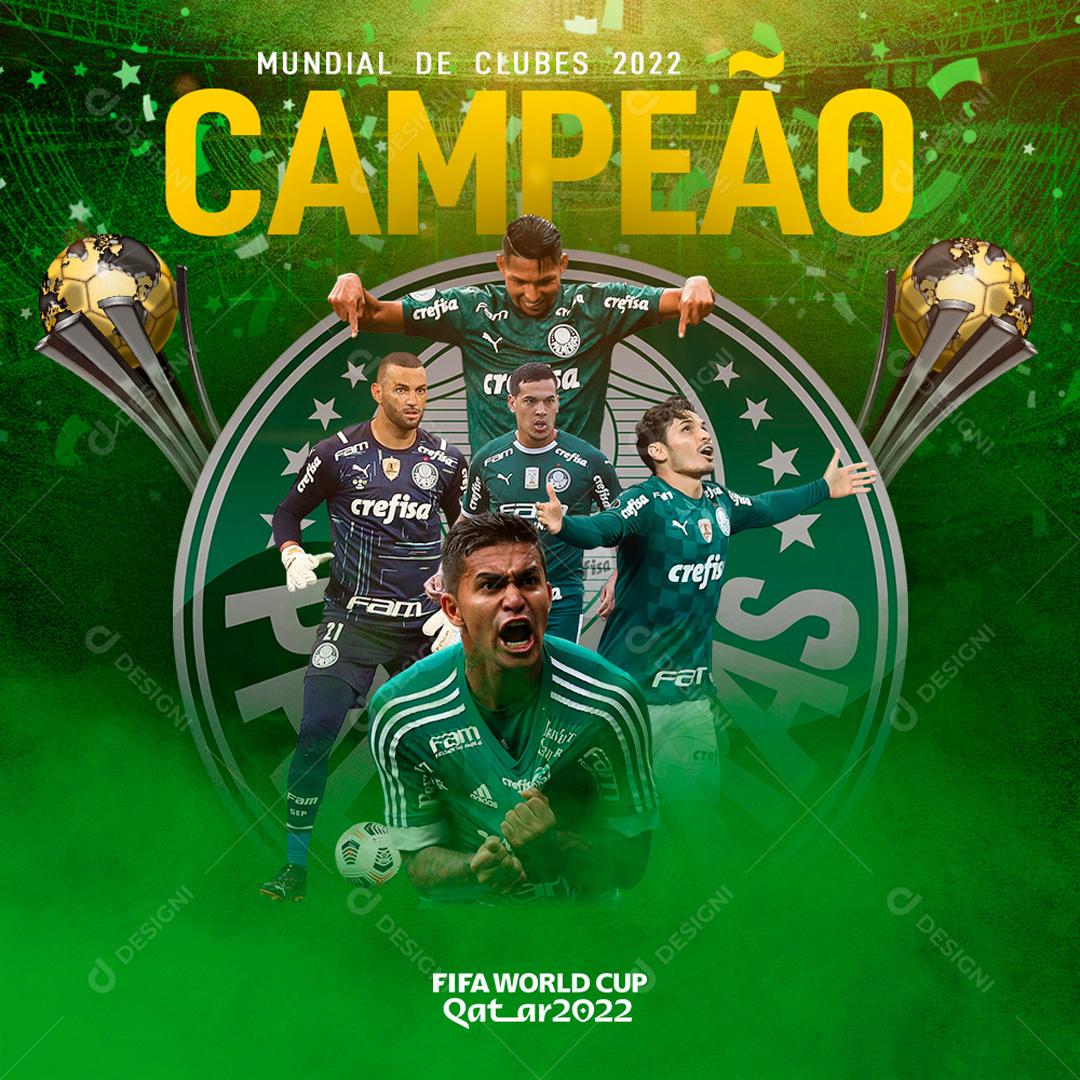Mundial De Cubes Campeão Mundial Palmeiras Social Media PSD Editável  [download] - Designi