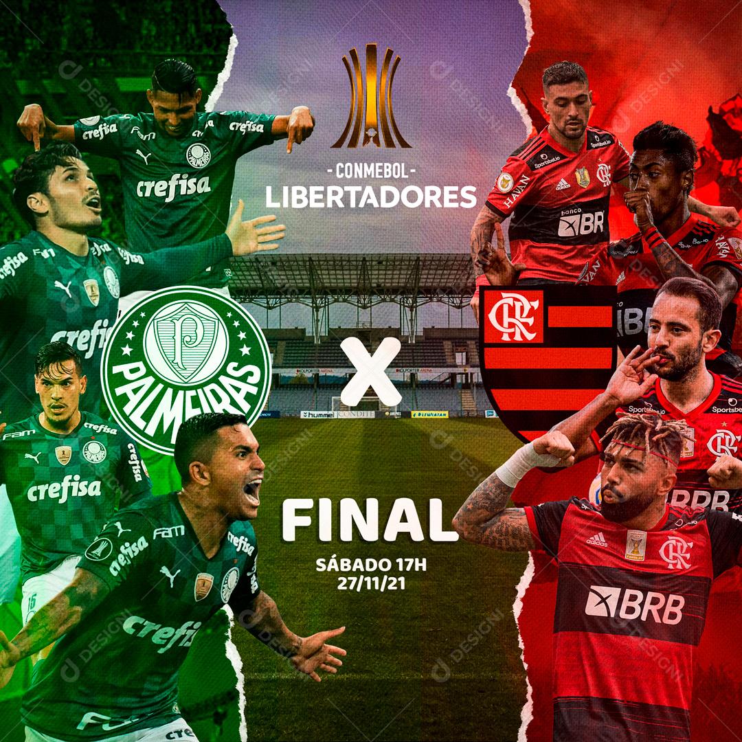 Flyer Final Libertadores Palmeiras Vs Flamengo Social Media Psd Editavel Download Designi
