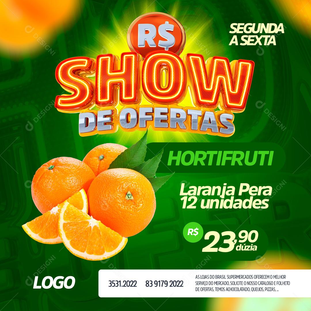 Show De Ofertas Show De Ofertas Hortifrúti Social Media PSD Editável