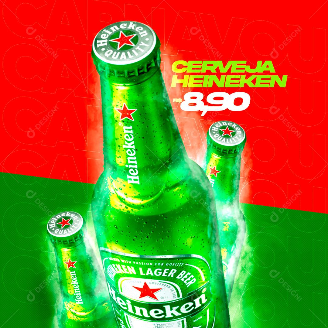 Social Media Cerveja Heineken Long Neck PSD Editável