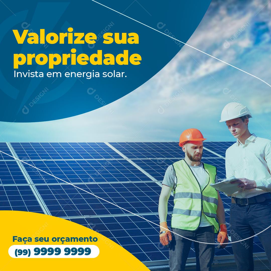 Valorize Sua Propriedade Invista Em Energia Solar Social Media PSD Editável