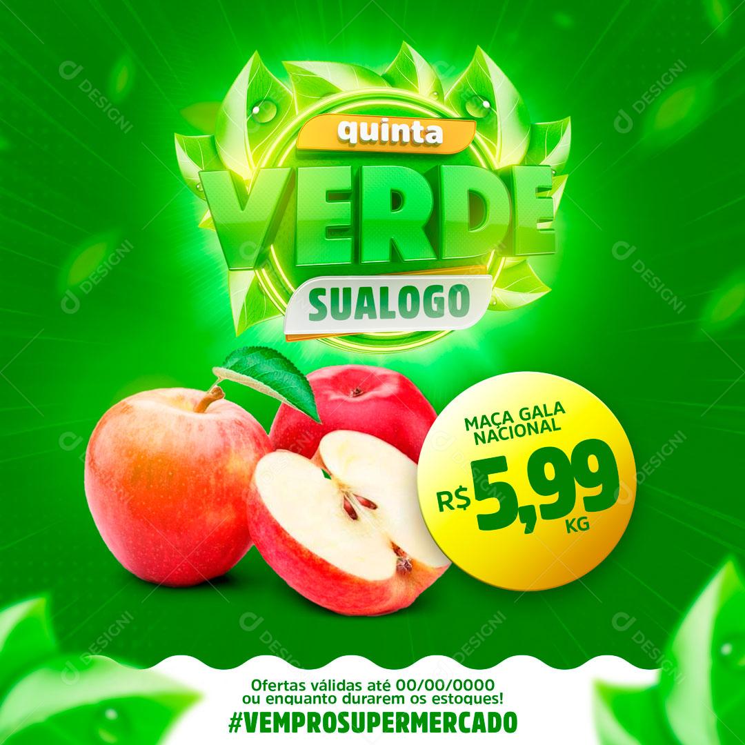 Quinta Verde Promoção Frutas Verduras Social Media PSD Editável