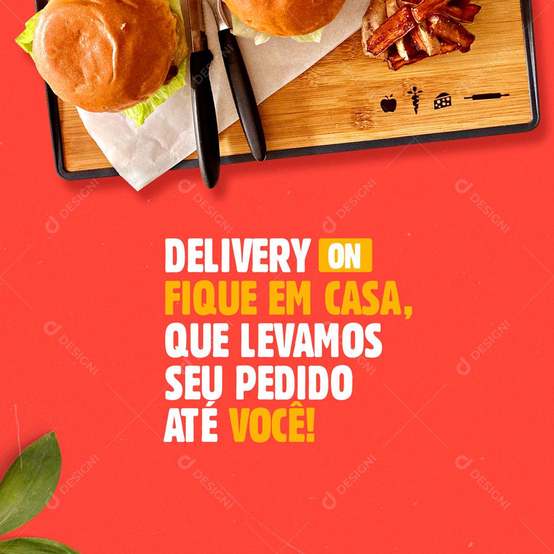 Social Media Delivery Restaurante Comida PSD Editável