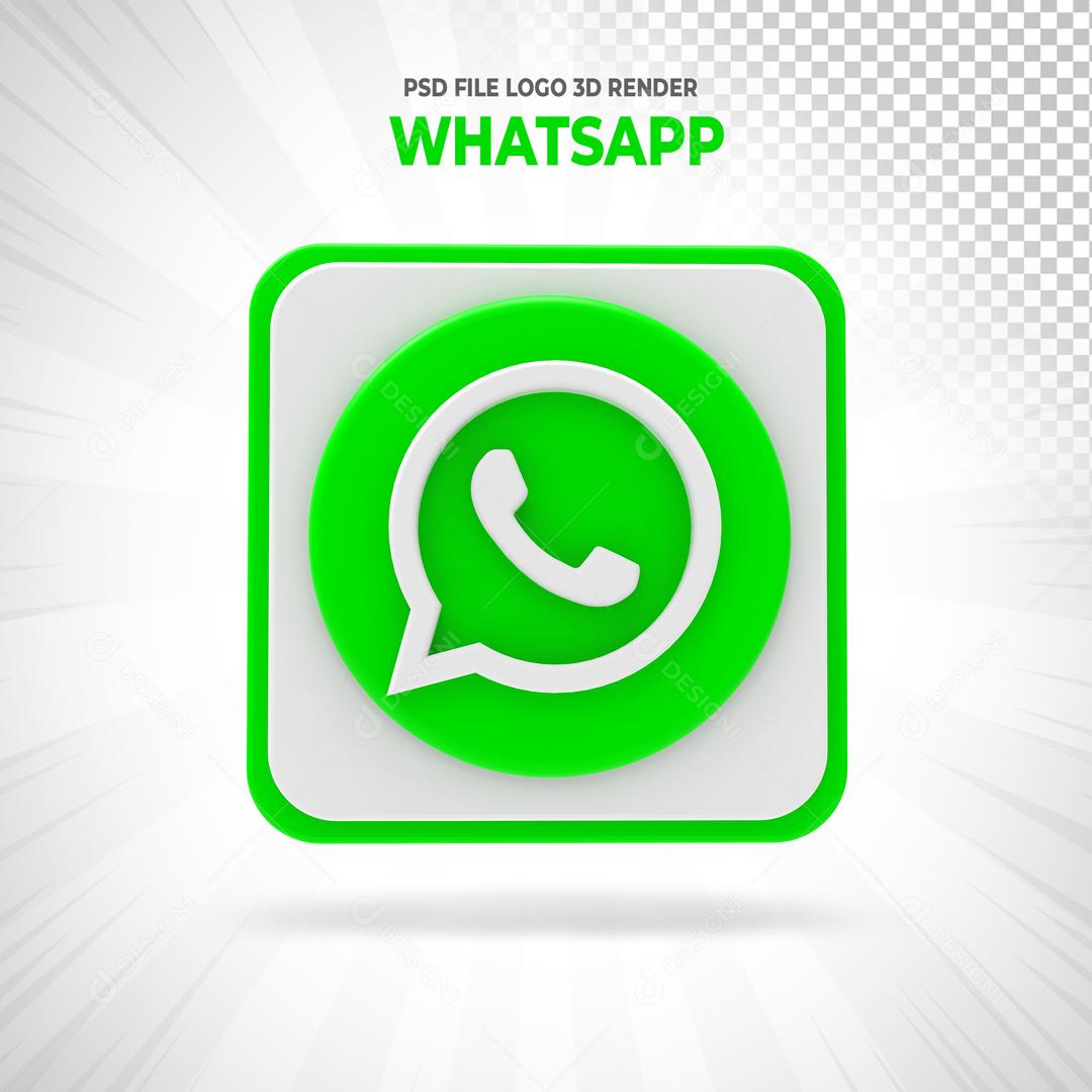 ícone Whatsapp Elemento 3D Para Composição PSD [download] - Designi