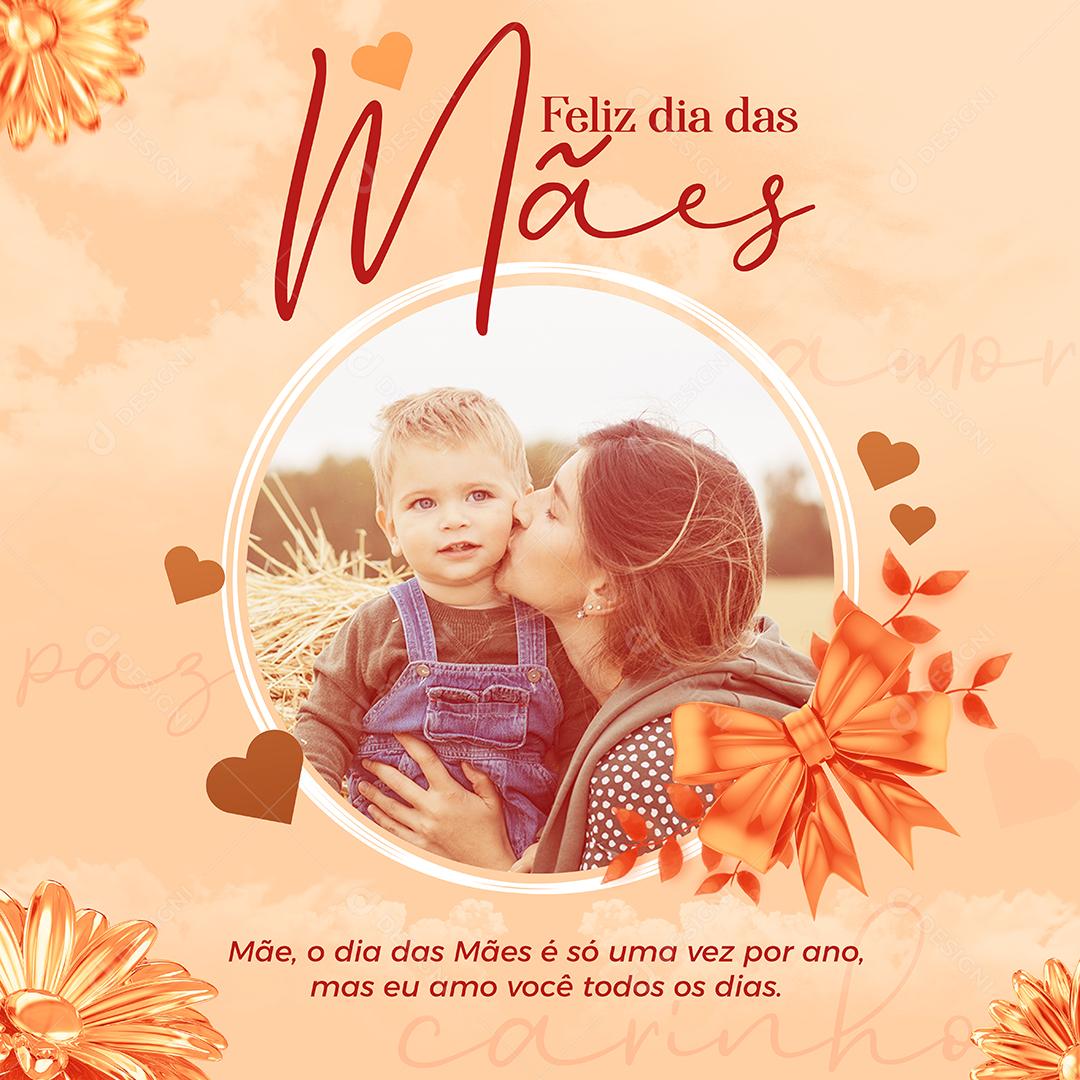 Social Media Feliz Dia Das Mães 8 de Maio PSD Editável