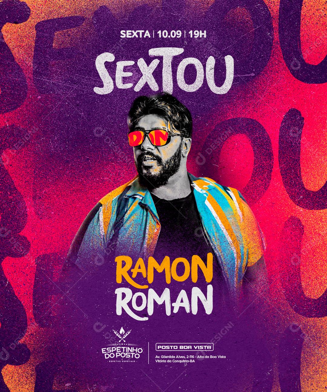 Flyer Sextou Ramon Roman Social Media PSD Editável