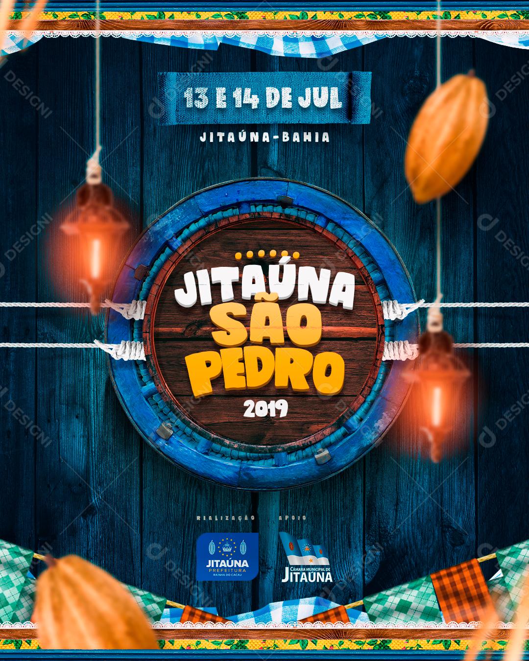 Flyer Shows São João Jitaúna São Pedro Social Media PSD Editável
