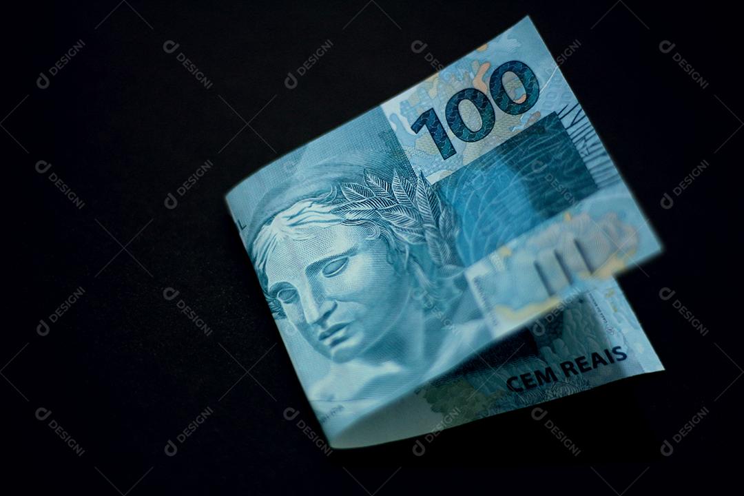 Dinheiro Brasileiro Notas de 100 Reais cedulas