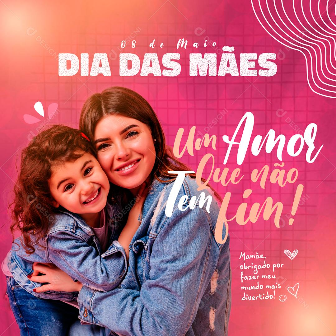 Dia Das Mães 8 De Março Amor De Mãe Social Media PSD Editável