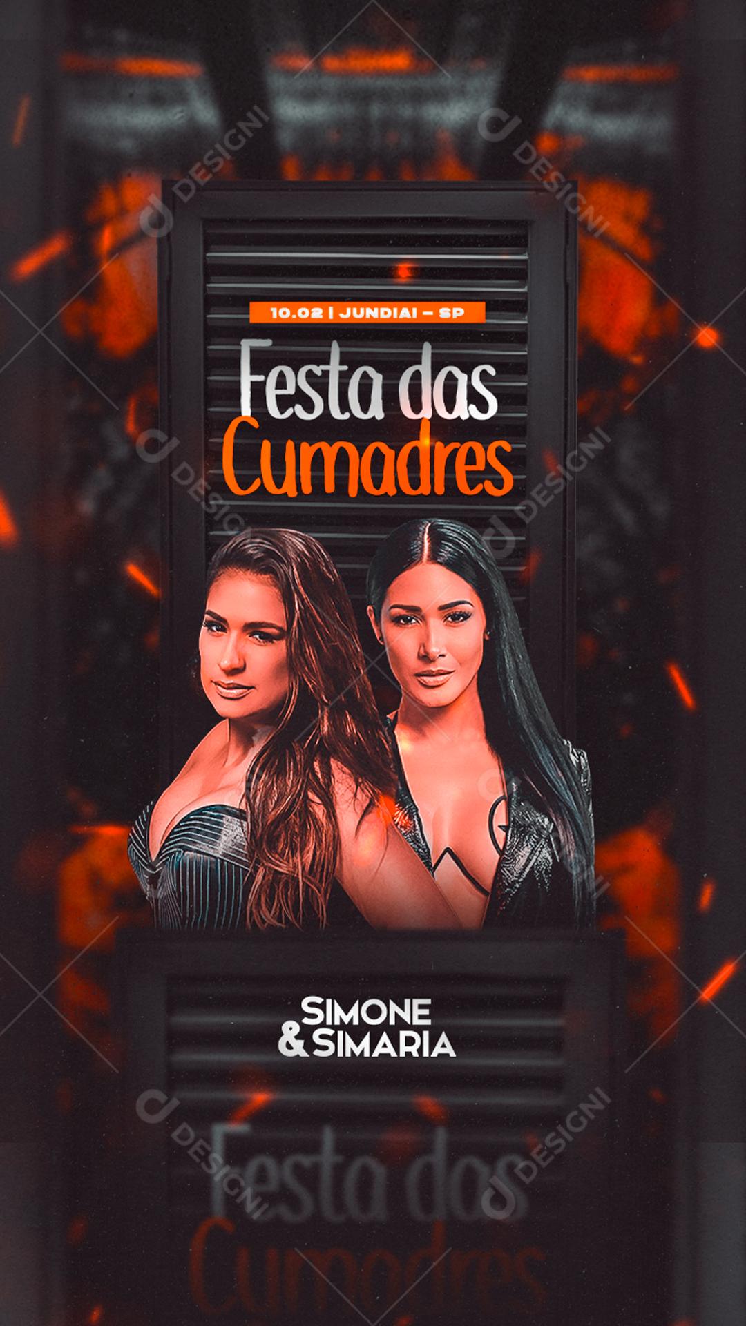 Flyer Festas Das Cumadres Simone E Si maria Social Media PSD Editável