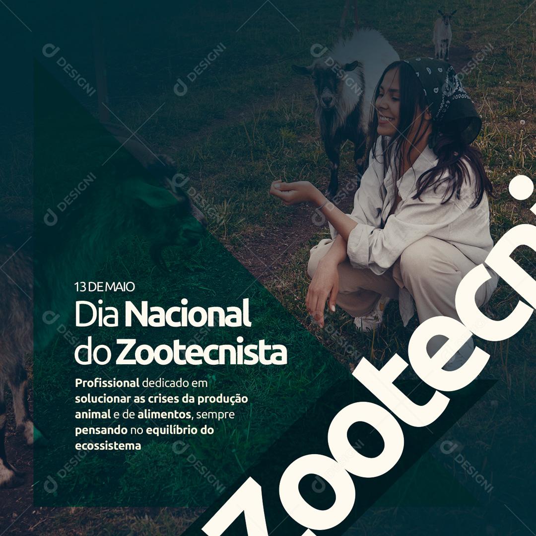 Dia Nacional do Zootecnista Profissional Dedicado Social Media PSD Editável
