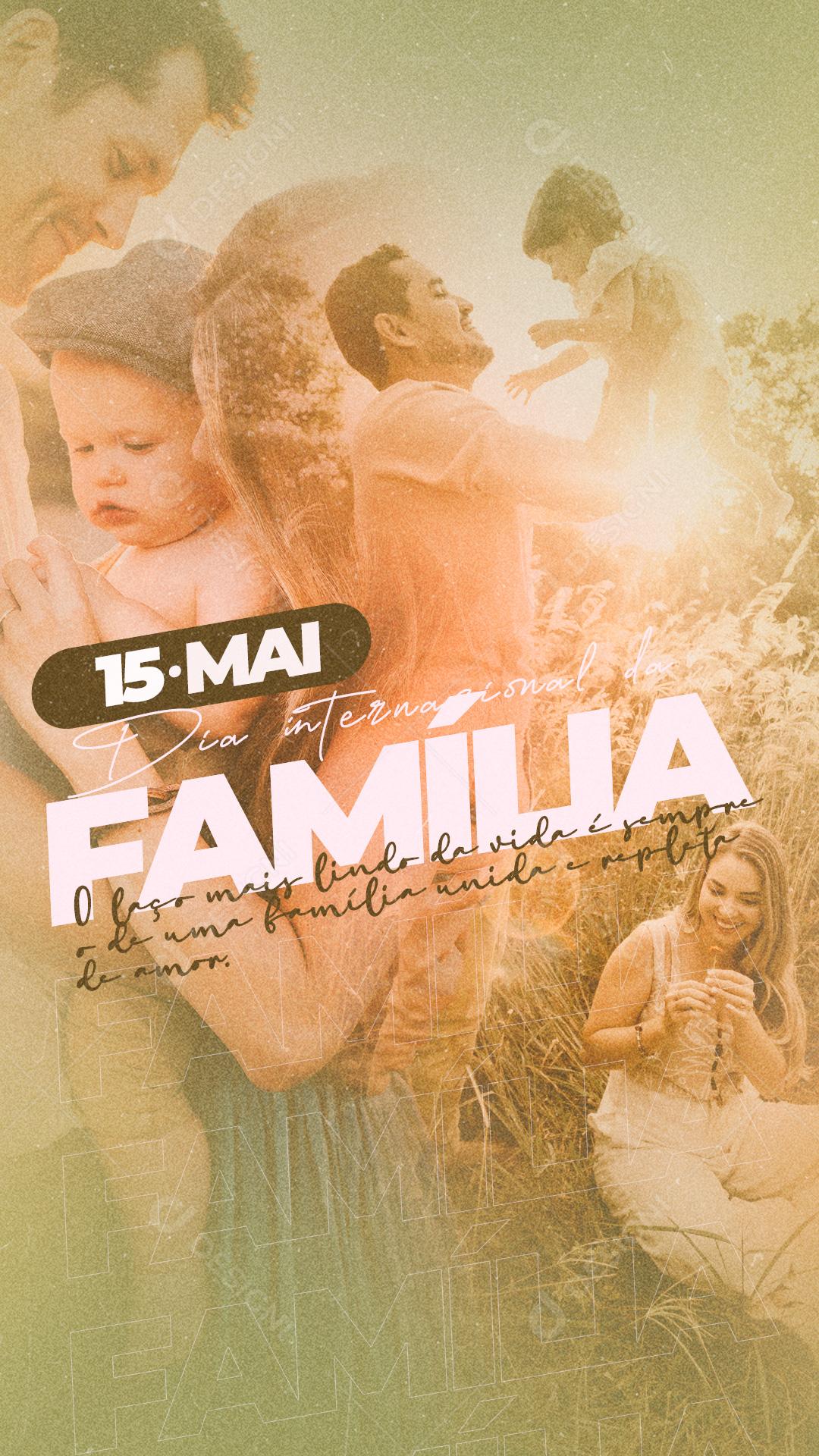 Social Media Story Dia Internacional  da Família 10 de Maio PSD Editável