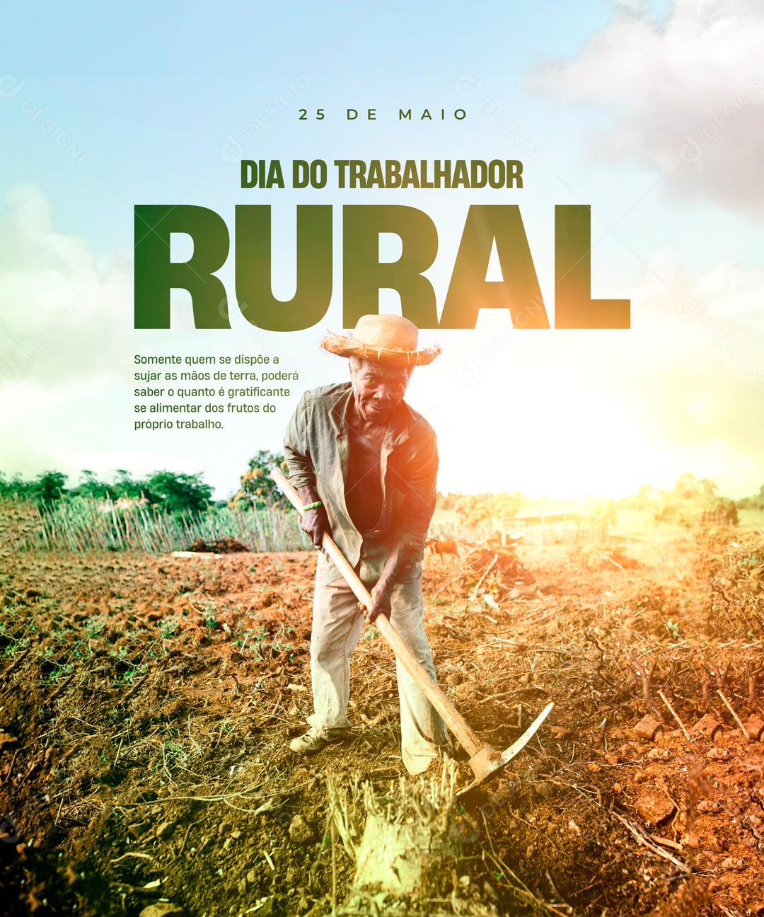 Dia Do Trabalhador Rural 25 De Maio Social Media PSD Editável