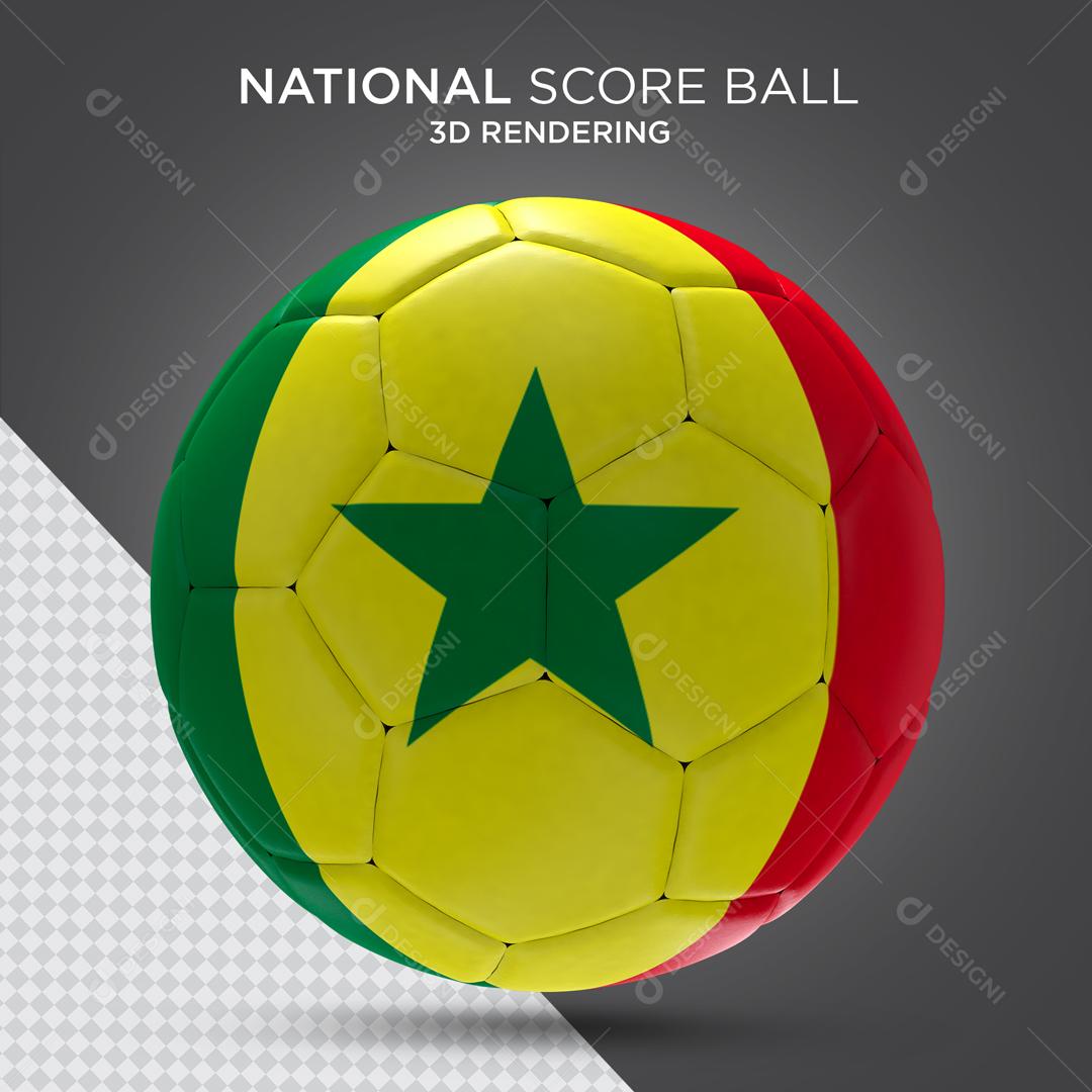 Bola de Futebol Amarela e Preta Elemento 3D para Composição PSD [download]  - Designi