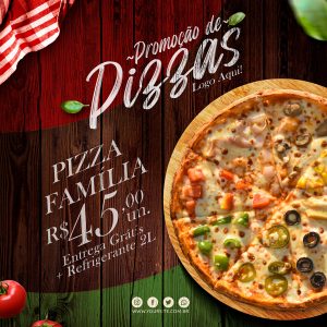Social Media Promoção de Pizza Pizzas Logo aqui Pizzaria PSD Editável  [download] - Designi