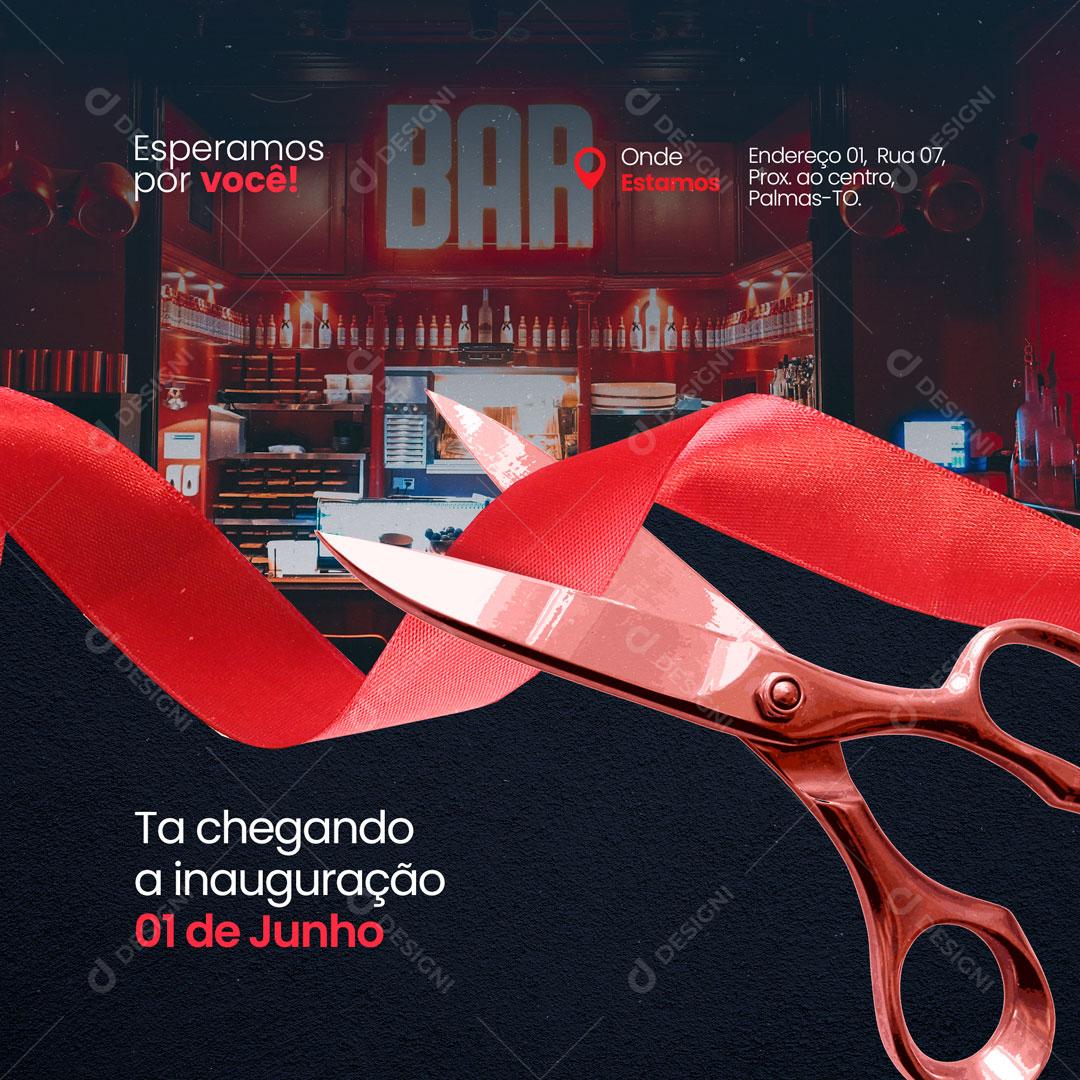 Post Inauguração Bar Distribuidora Social Media PSD Editável