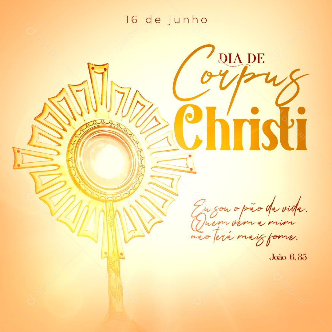 Dia Do Corpus Christi 16 De junho Social Media PSD Editável