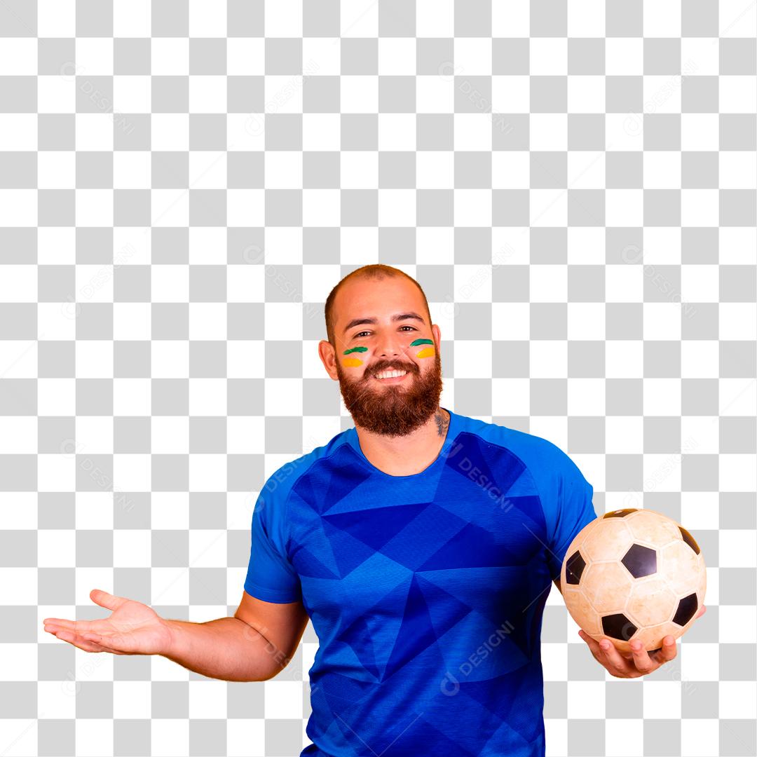 Homem branco chutando bola de futebol ou futebol no jogo de competição.  [download] - Designi