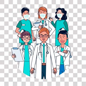 Doutores e enfermeiras dos desenhos animados - Stockphoto