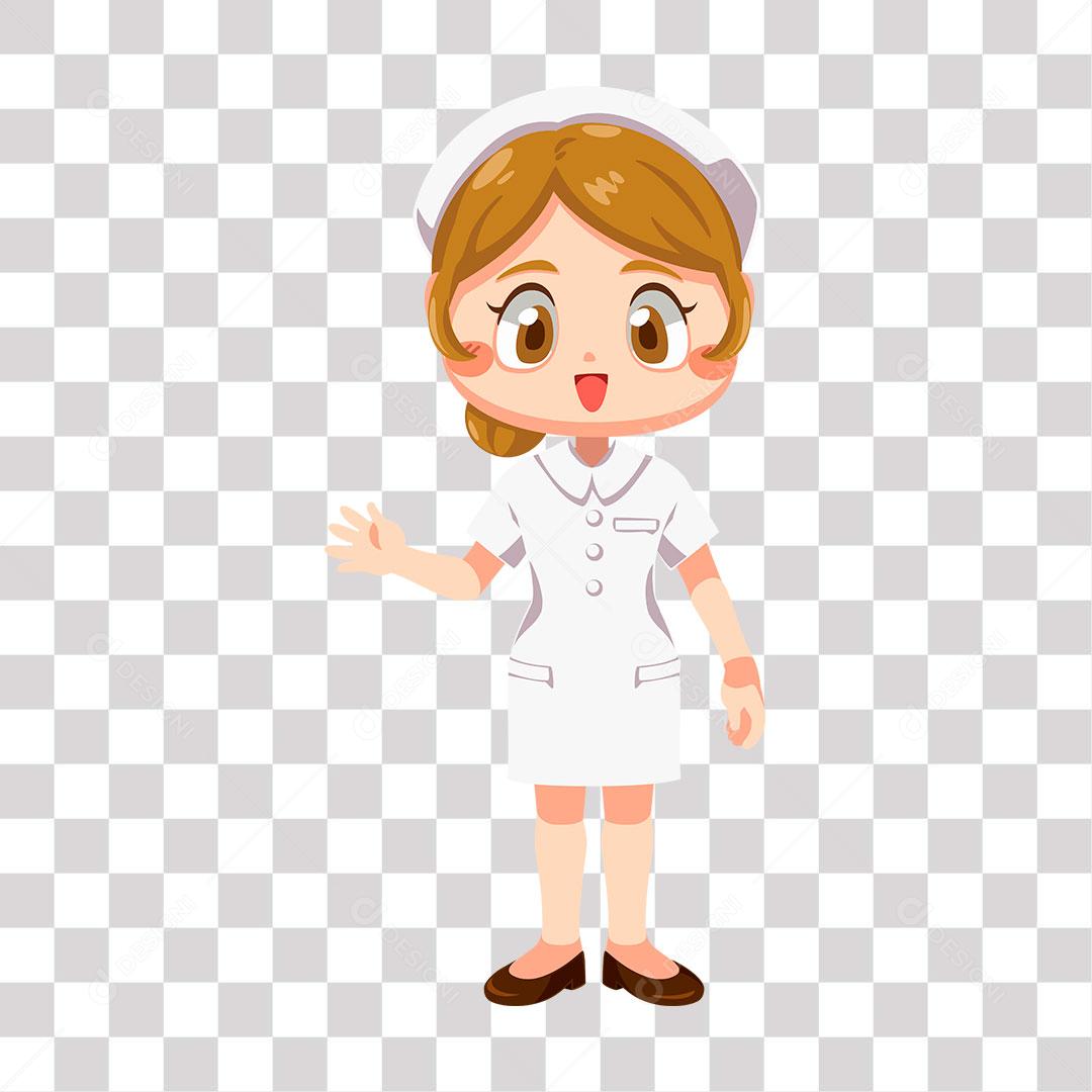 desenho de enfermeira feliz [download] - Designi
