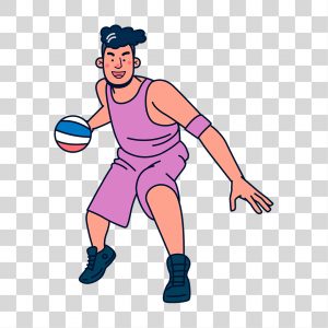 Desenho de homem jogando basquete esporte [download] - Designi