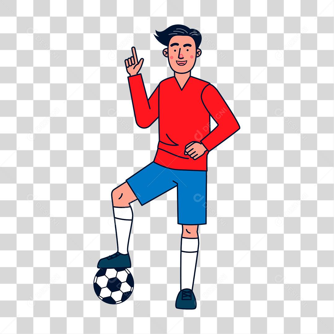 Desenho de homem jogador de bola futebol [download] - Designi