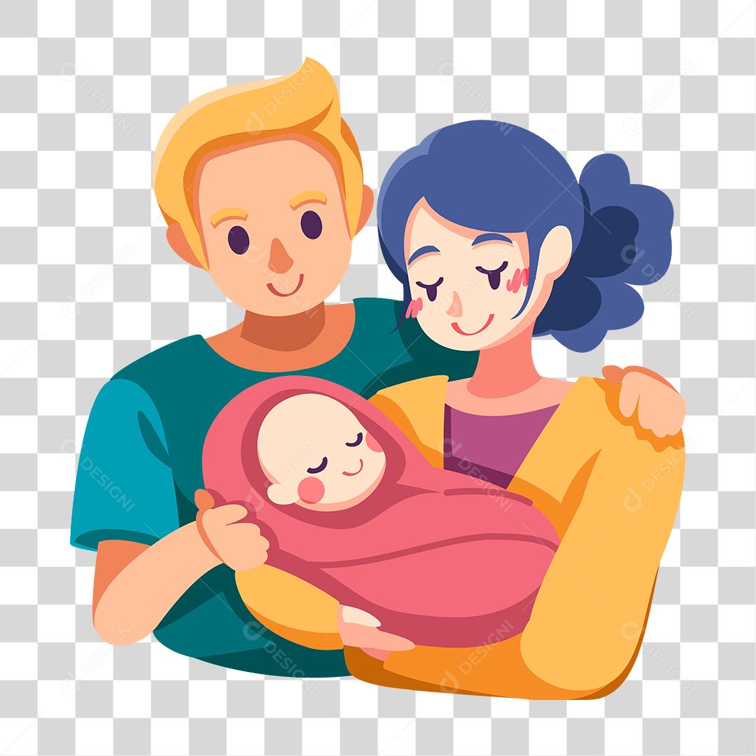 Desenho de família feliz por ganha bebe [download] - Designi