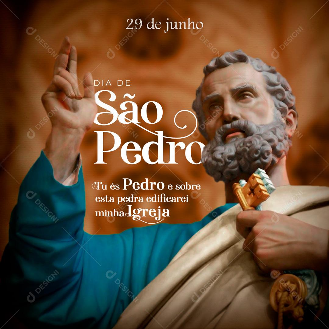 Dia De São Pedro 29 De Junho Social Media PSD Editável