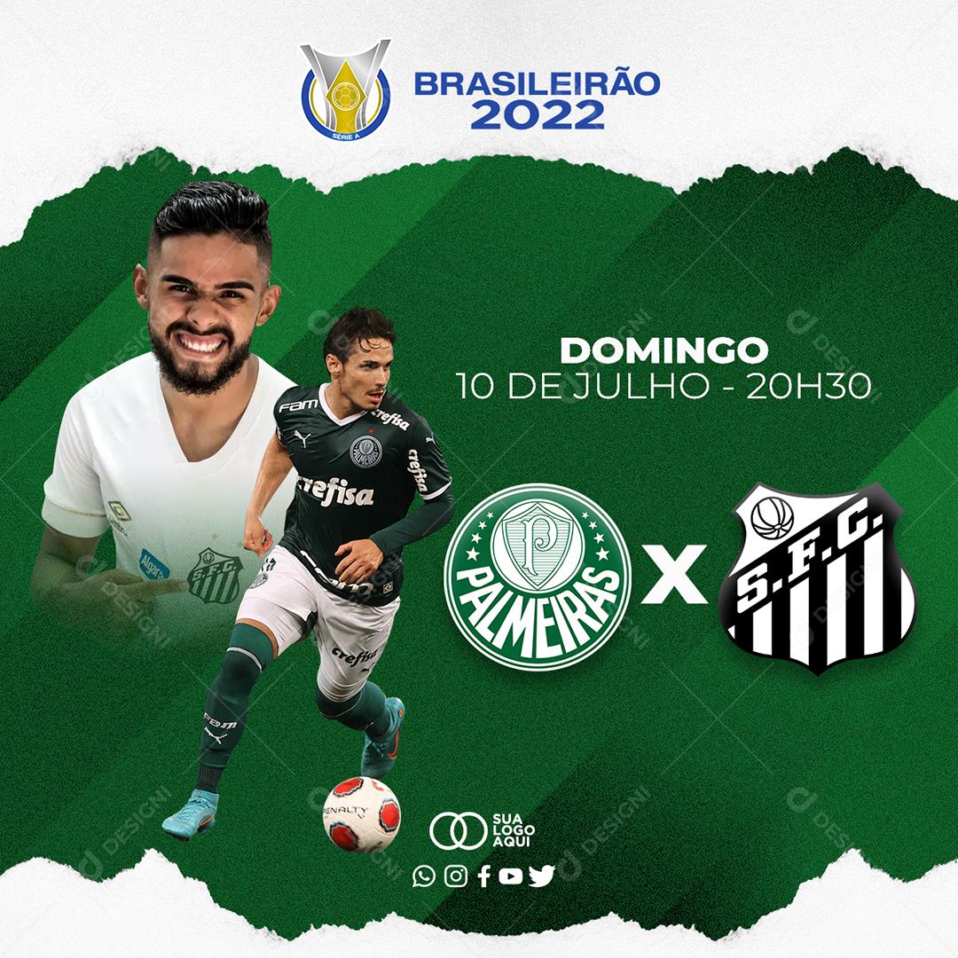 Social Media Futebol Jogo Palmeiras x Santos PSD Editável [download] -  Designi