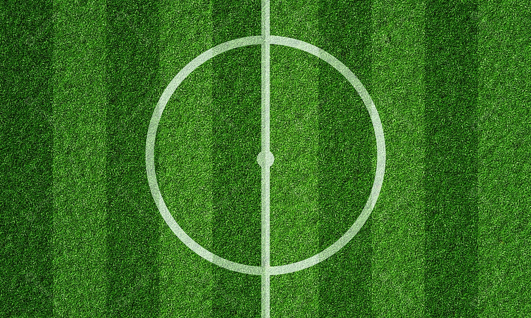 Centro de campo de futebol e bola no fundo da vista superior. Esporte e  conceito atlético. [download] - Designi